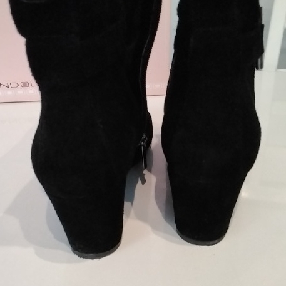 Bandolino Women's Black Suede Ankle Boots - Picture 7 of 12